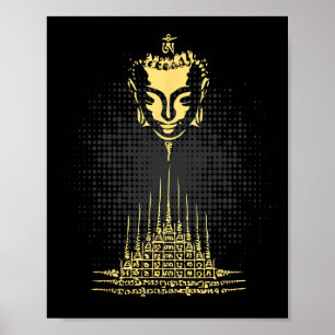 Muay Thai Pyramid Buddha Tattoo Kickboxing Cultura Poster
