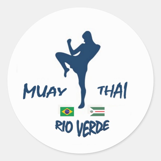 MUAY THAI RIO VERDE CLASSIC ROUND STICKER (Front)