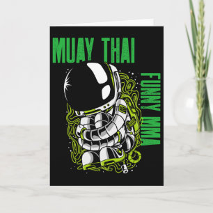 Muay Thai Rolled Up Astronaut, Mma, Kickboxing, Ji Card