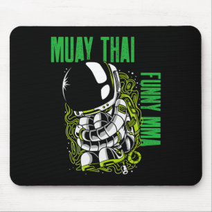 Muay Thai Rolled Up Astronaut, Mma, Kickboxing, Ji Mouse Pad