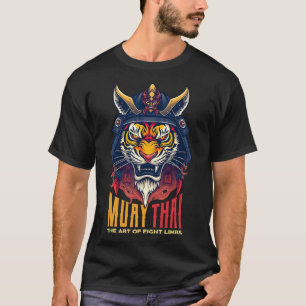 Muay Thai Samurai Tiger Thai Boxing Graphic  T-Shirt