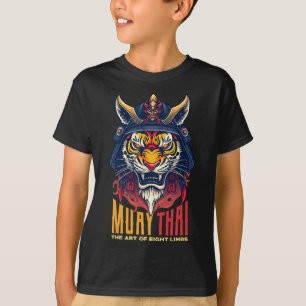 Muay Thai Samurai Tiger Thai Boxing Graphic T-Shirt