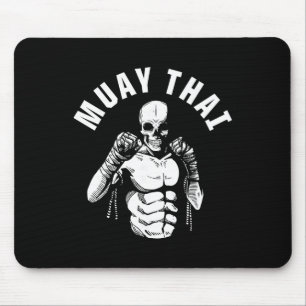 Muay Thai Skeleton Fighter Mma Club Coach Martial  Mouse Pad