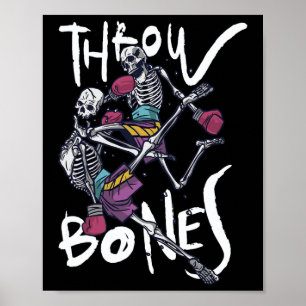 Muay Thai Skeleton - Thai Boxing And Kickboxing Poster