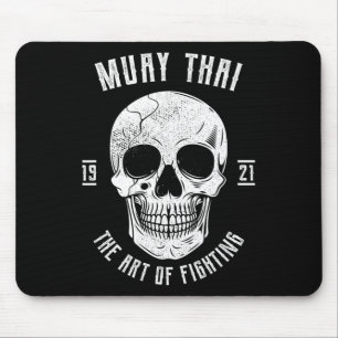Muay Thai Skull - Thai Boxing And Kickboxing Mouse Pad