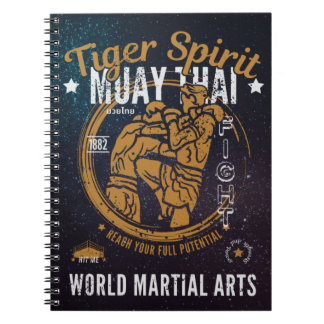 Muay Thai Spiral Notebook - Tiger Spirit
