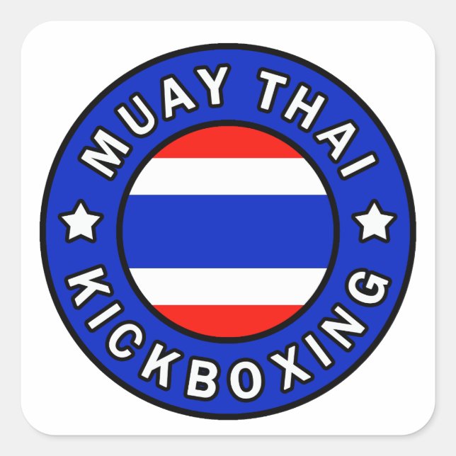 Muay Thai Square Sticker (Front)