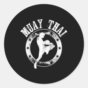 Muay Thai - Stylish Thailand Cool Mma Boxing Gear Classic Round Sticker