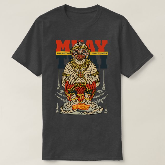 Muay Thai Tattoo Hanuman The Art of Eight Limbs TS T-Shirt (Design Front)