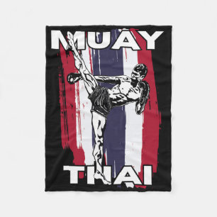 Muay Thai , Thai Boxing Fleece Blanket