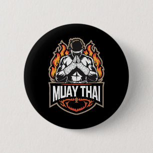Muay Thai - Thai Boxing Mma 6 Cm Round Badge