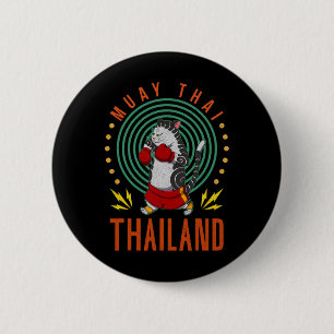 Muay Thai Thailand Fist Ring Knee Fighter Techniqu 6 Cm Round Badge