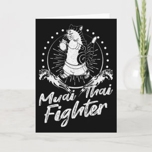 Muay Thai Thailand Fist Ring Knee Fighter Techniqu Card