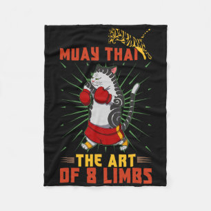 Muay Thai Thailand Fist Ring Knee Fighter Techniqu Fleece Blanket
