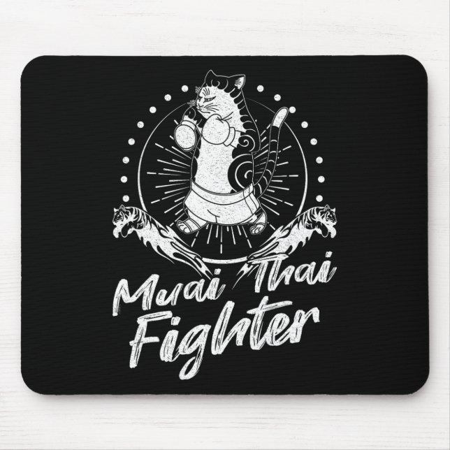 Muay Thai Thailand Fist Ring Knee Fighter Techniqu Mouse Pad (Front)
