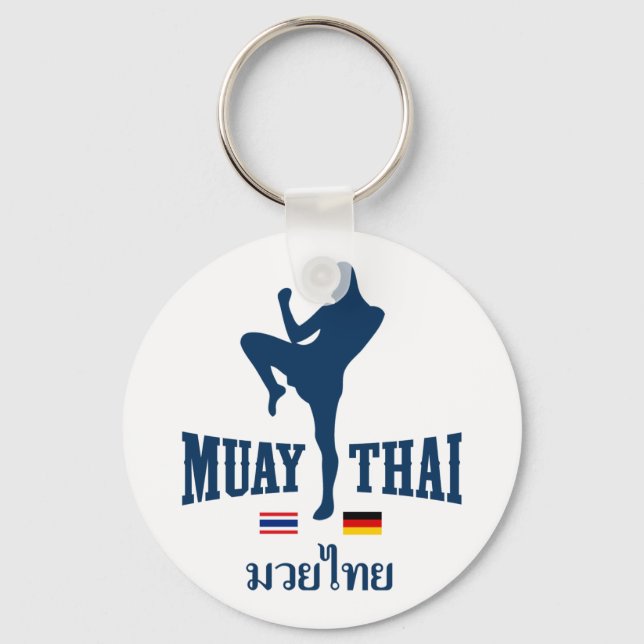 Muay Thai Thailand Germany Key Ring (Front)