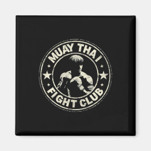 Muay Thai Thailand Kickboxing Mma Fighter Vintage Magnet