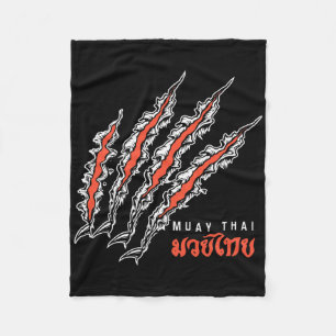 Muay Thai Tiger Claw Mma Street Fight Kickboxing C Fleece Blanket