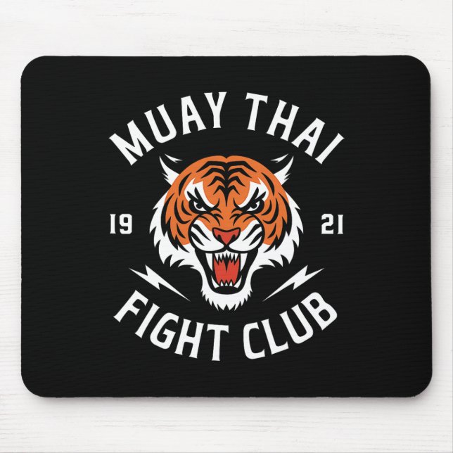 Muay Thai Tiger Fight Kickboxing Fighters Thaiboxi Mouse Pad (Front)