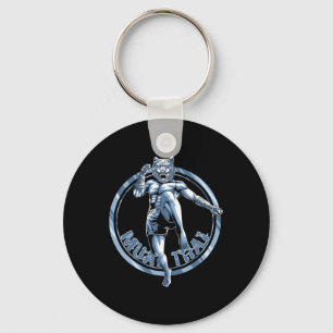 Muay Thai Tiger - Nak Muay, Kickboxing Gift _1 Key Ring