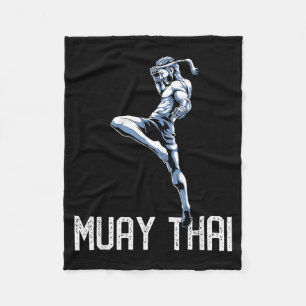 Muay Thai Tiger - Nak Muay Kickboxing Gift Fleece Blanket