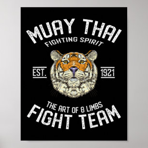 Muay Thai Tiger Thai Boxing Kickboxing Poster