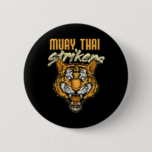 Muay Thai Tiger Thai Boxing Thailand Kickboxing _1 6 Cm Round Badge