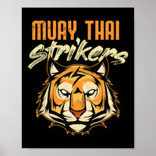 Muay Thai Tiger Thai Boxing Thailand Kickboxing  Poster