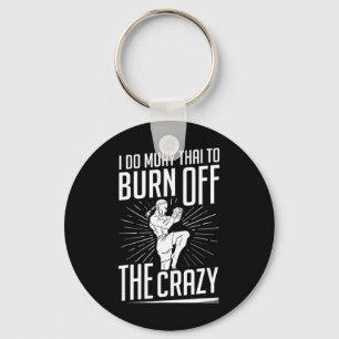 Muay Thai Training Fighter Kickboxing Beginner Box Key Ring