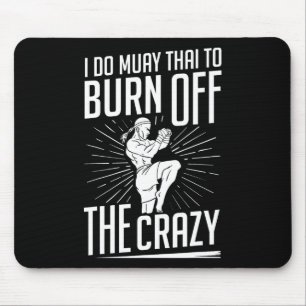 Muay Thai Training Fighter Kickboxing Beginner Box Mouse Pad