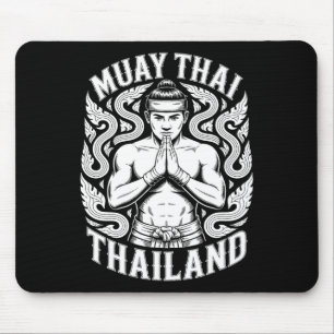 Muay Thai Training Kickboxing Thailand Vintage Tig Mouse Pad