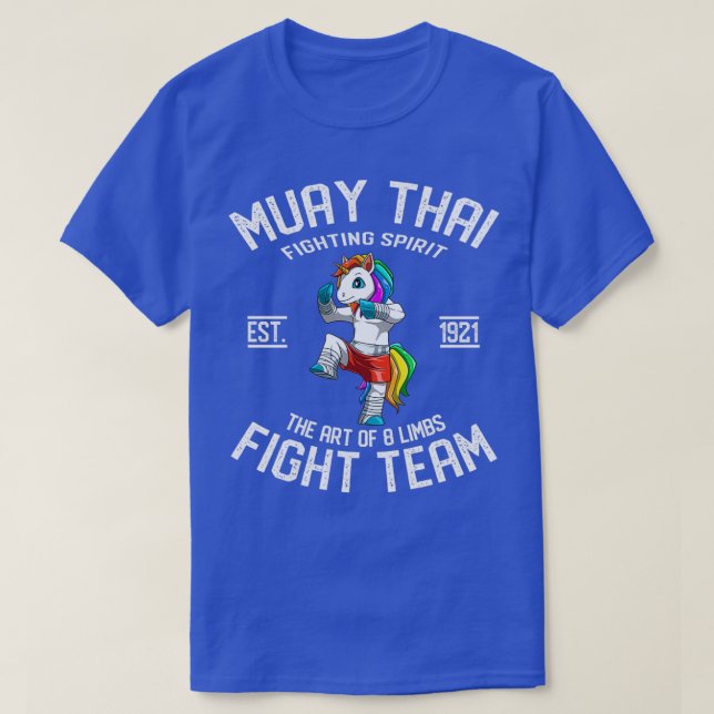 Muay Thai Unicorn Fight Team Kickboxing Unicorn T-Shirt (Design Front)