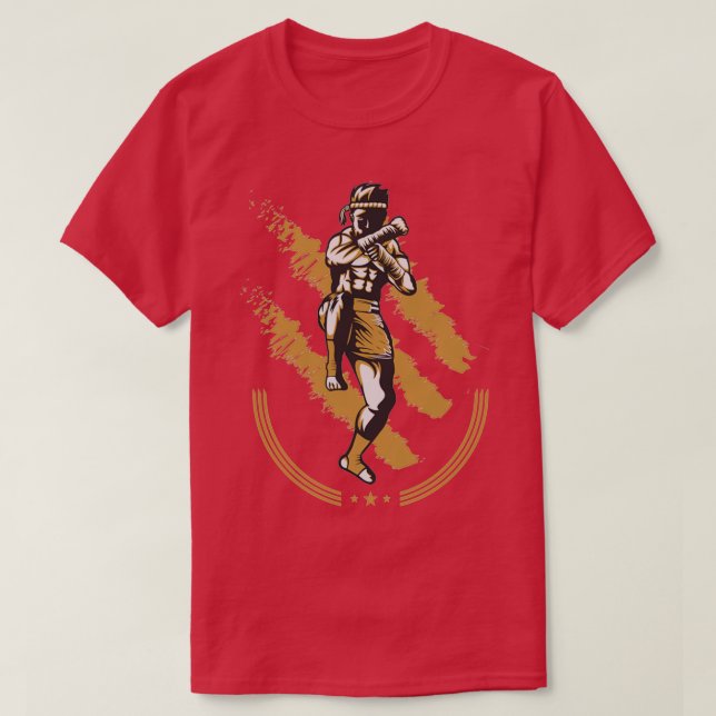 Muay Thai Warrior Thai Boxing Kickboxing Fitness G T-Shirt (Design Front)