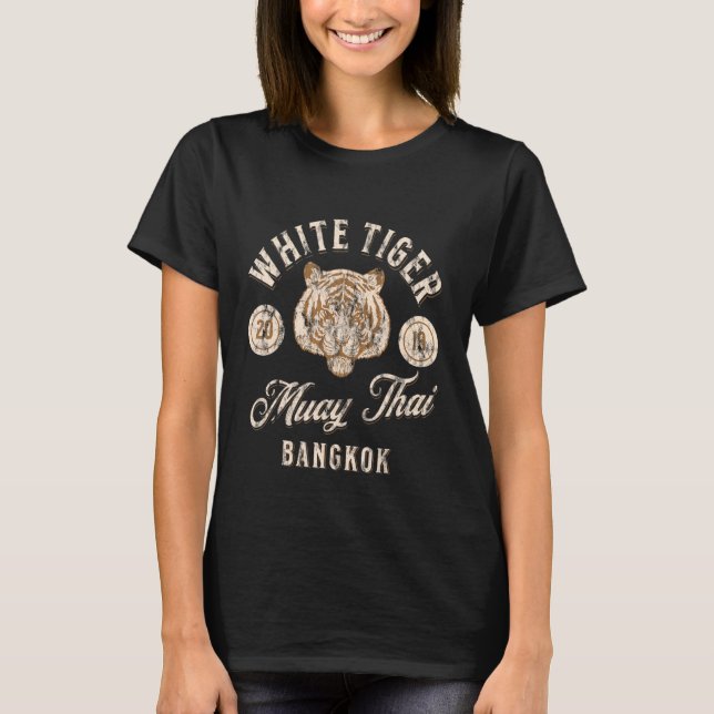 Muay Thai White Tiger T-Shirt (Front)