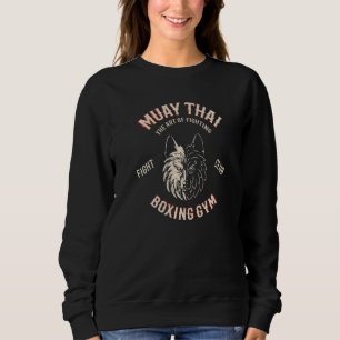 Muay Thai Wolf Mma Fighting Thai Boxing Sweatshirt