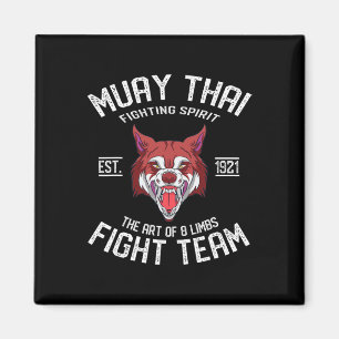 Muay Thai Wolf - Thai Boxing And Kickboxing Magnet