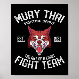 Muay Thai Wolf - Thai Boxing And Kickboxing Poster
