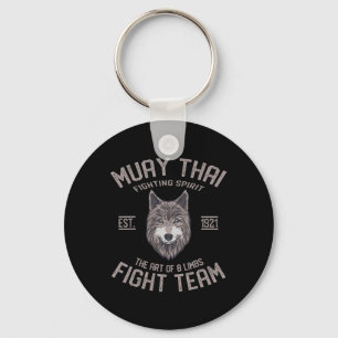 Muay Thai Wolf Thai Boxing Kickboxing  Key Ring