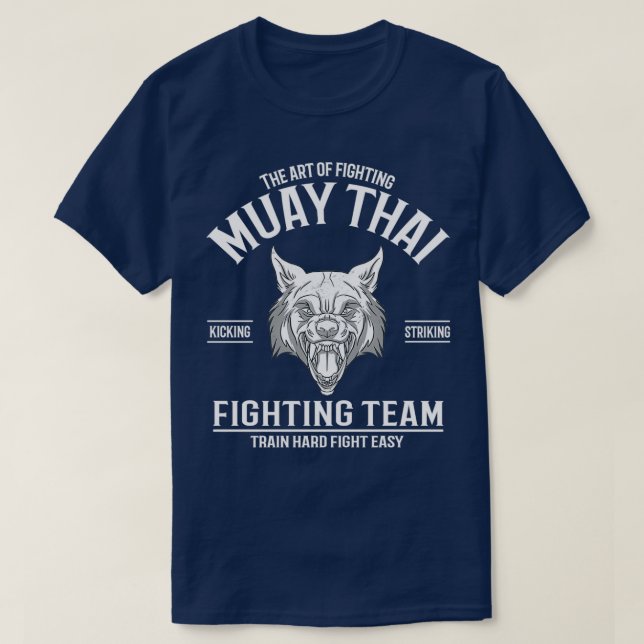Muay Thai Wolf Thai Boxing T-Shirt (Design Front)