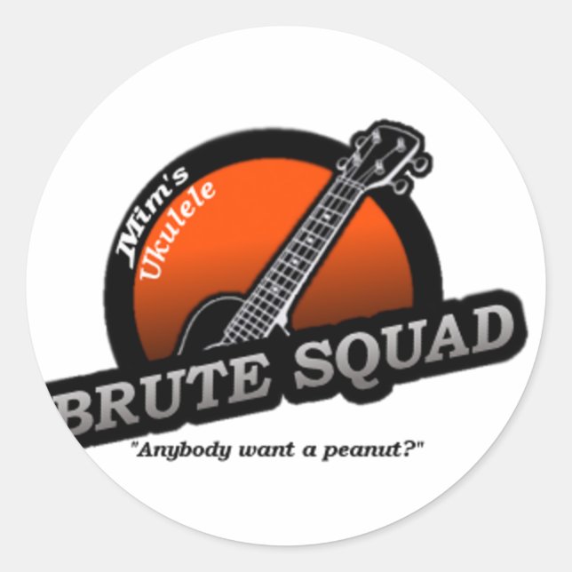 MUBS Orange Classic Round Sticker (Front)