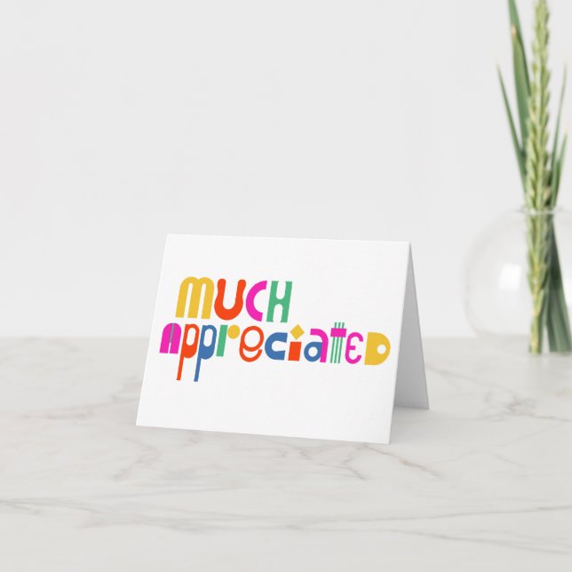 "Much Appreciated" Thank You Cards (Front)