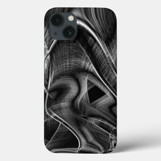 Much crooked with grey grooves in black background Case-Mate iPhone case (Back)