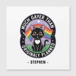 Much Gayer – Funny Cute Black Cat LGBTQ Pride