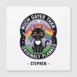 Much Gayer – Funny Cute Black Cat LGBTQ Pride