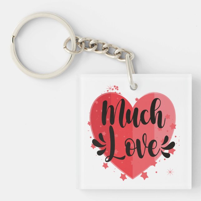 Much Love, Big Heart Key Ring (Front)