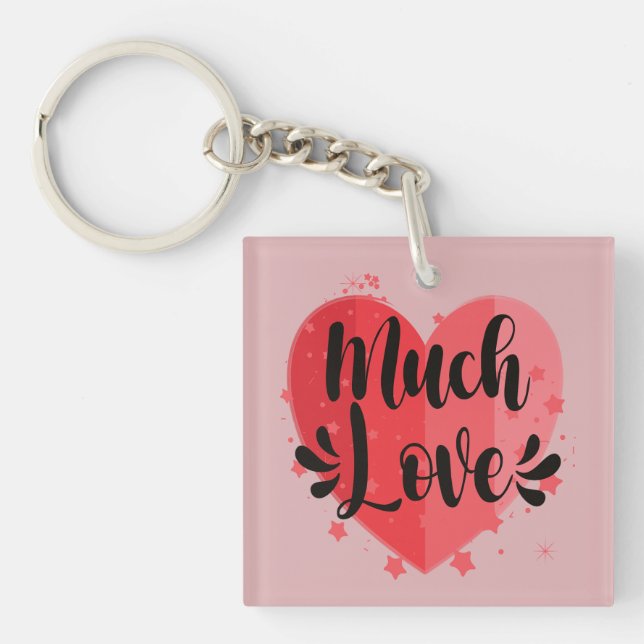 Much Love, Big Heart Key Ring (Front)