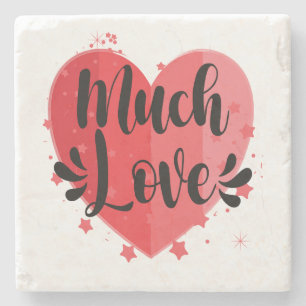 Much Love, Big Heart Stone Coaster
