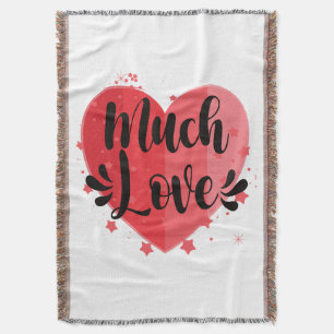 Much Love, Big Heart Throw Blanket