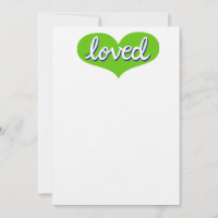 MUCH LOVED -Adored - Green love heart