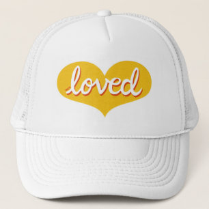 MUCH LOVED - Yellow love heart - Trucker Hat